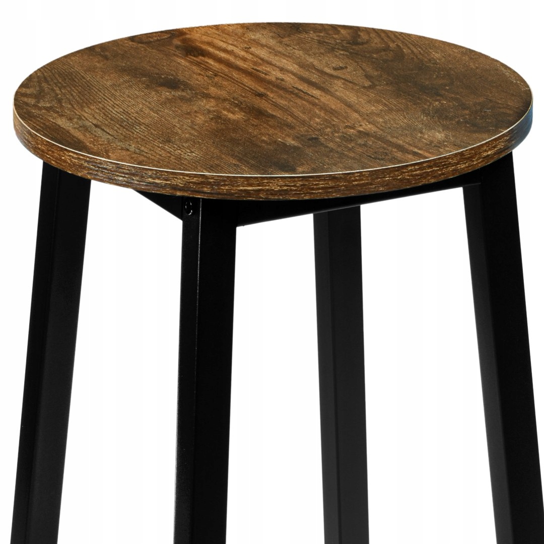 HOKER TABORET BAROWY STOŁEK METALOWY DREWNIANY DO KUCHNI BARU PUBU DOMU DĄB