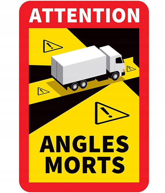 

5 szt Naklejki Angles Morts Francja martwe Uv Tir