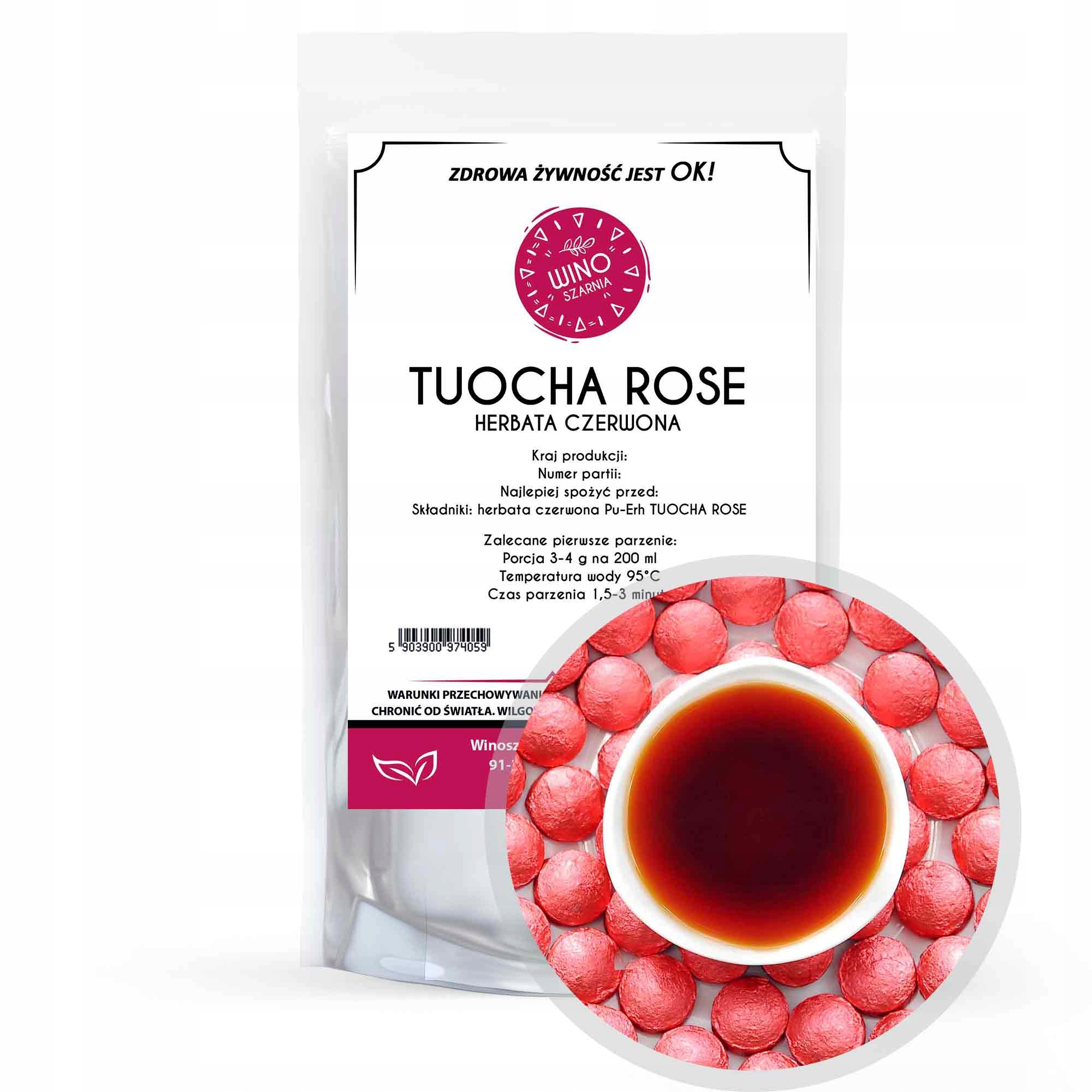 Herbata Czerwona PU ERH TUOCHA ROSE 100g Forma prasowana