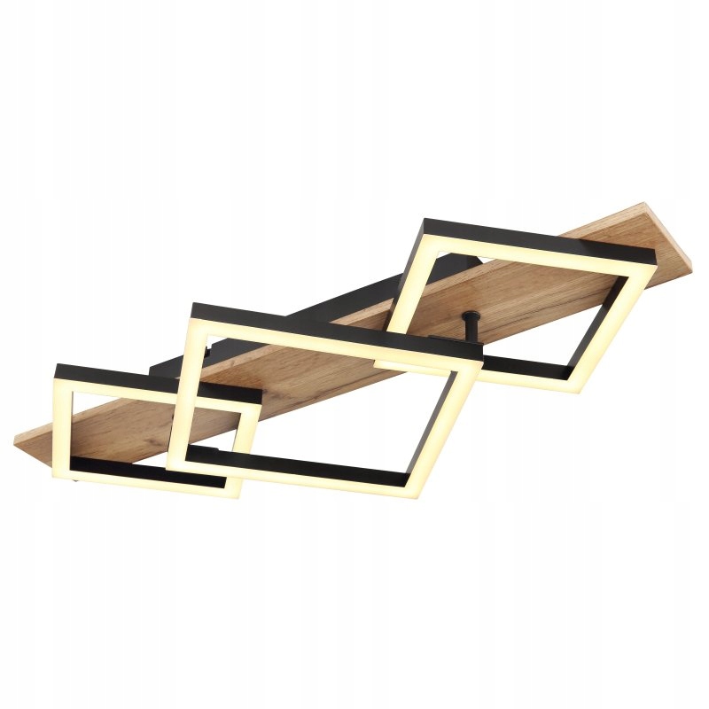 Led stropná lampa Beatrix 24W 67294D2 čierna matná a tmavé drevo