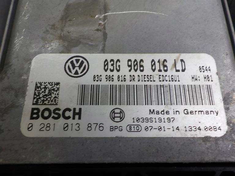 VW computer control unit 03G906016LD 0281013876