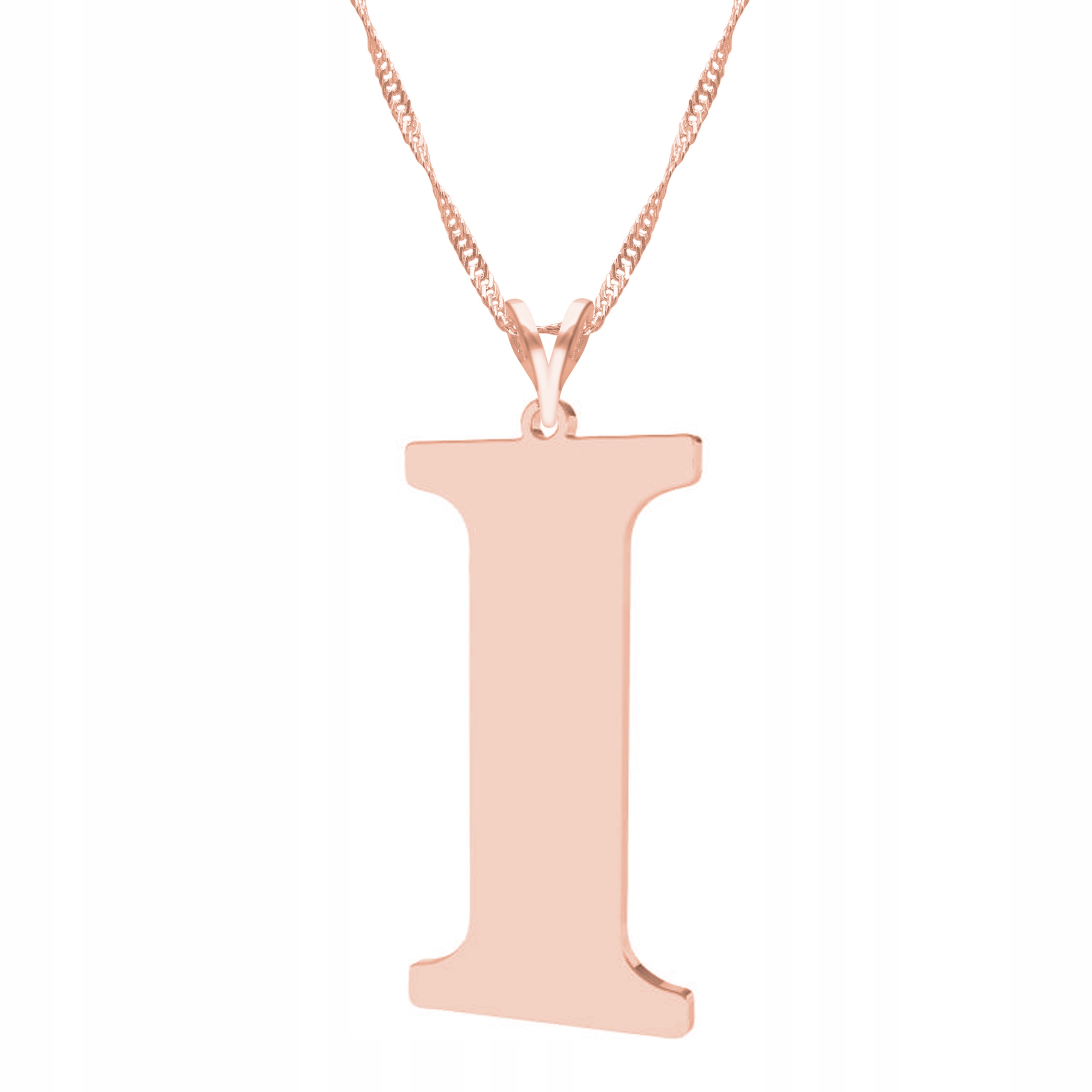 Řetízek zlatý náhrdelník stříbro 925 Velké písmeno I