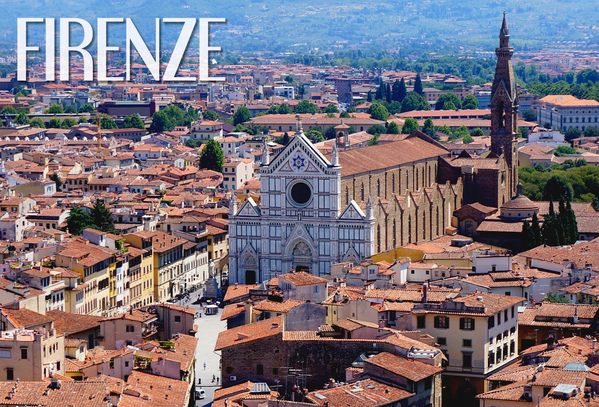 

Florencja Panorama miasta Magnes na lodówkę