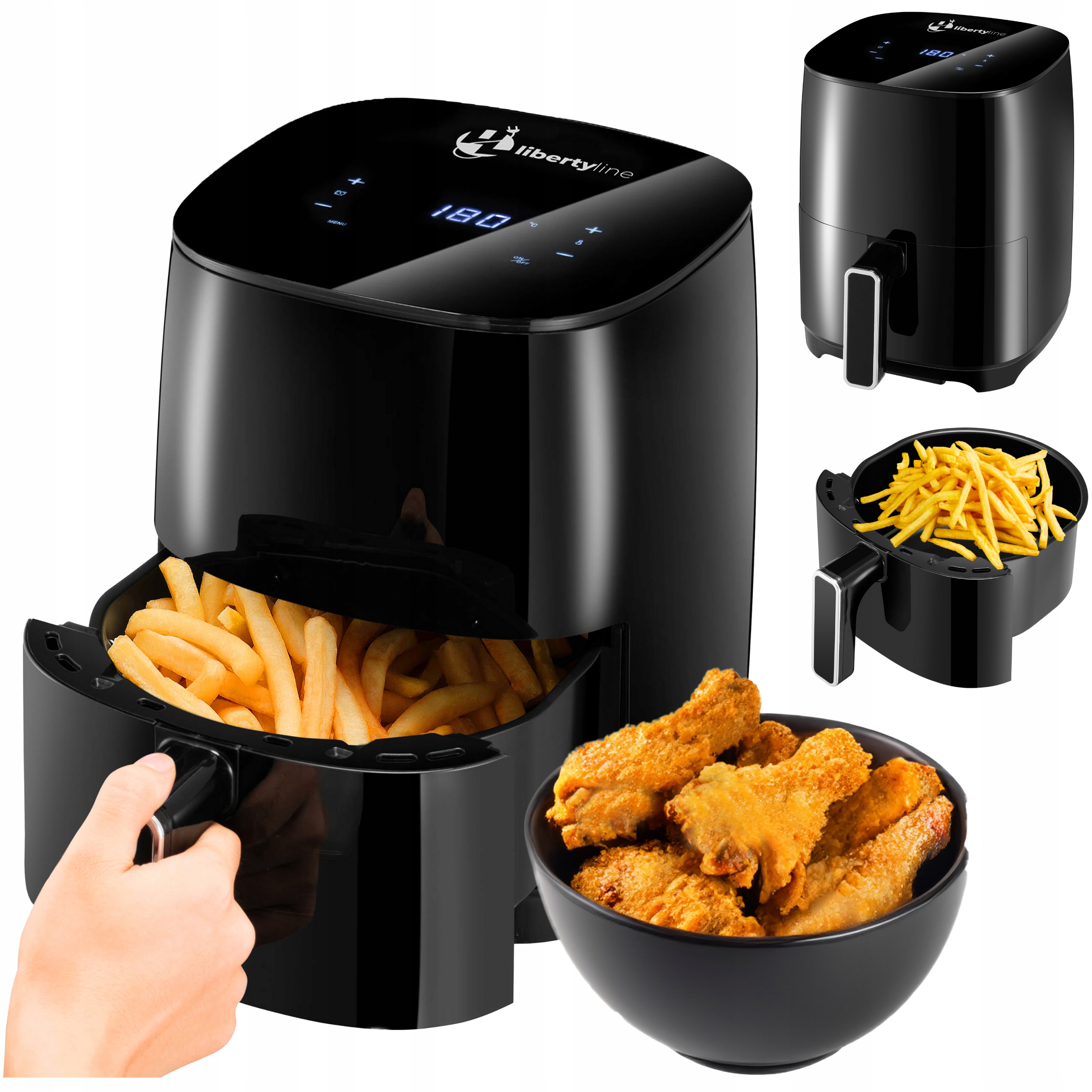 Frytownica Beztłuszczowa Frytkownica Air Fryer Parma 3,5l 80-200C 1400W LCD