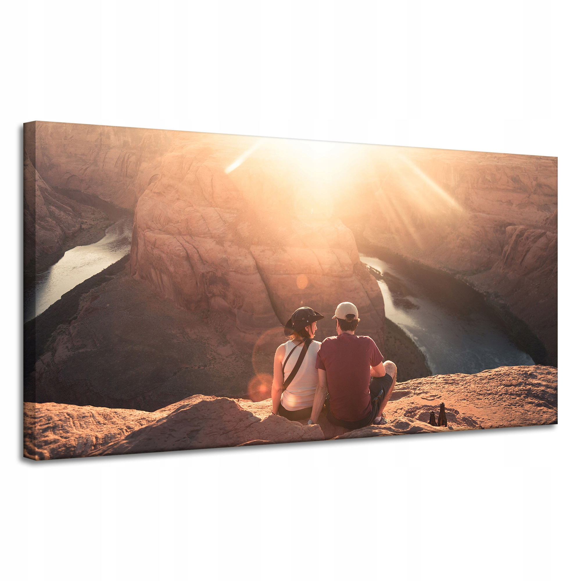 Obraz na plátně Velký kaňon Pár Slunce Řeka 120x60