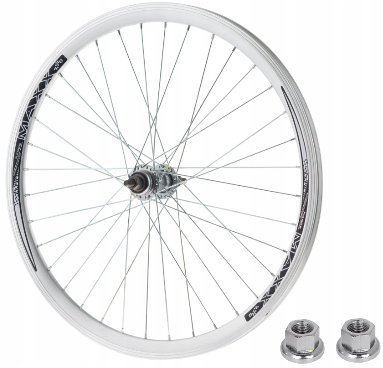 Koło Rowerowe 28 Cali Tylne Wolnobieg Stożkowe Aluminiowe V-brake Srebrne