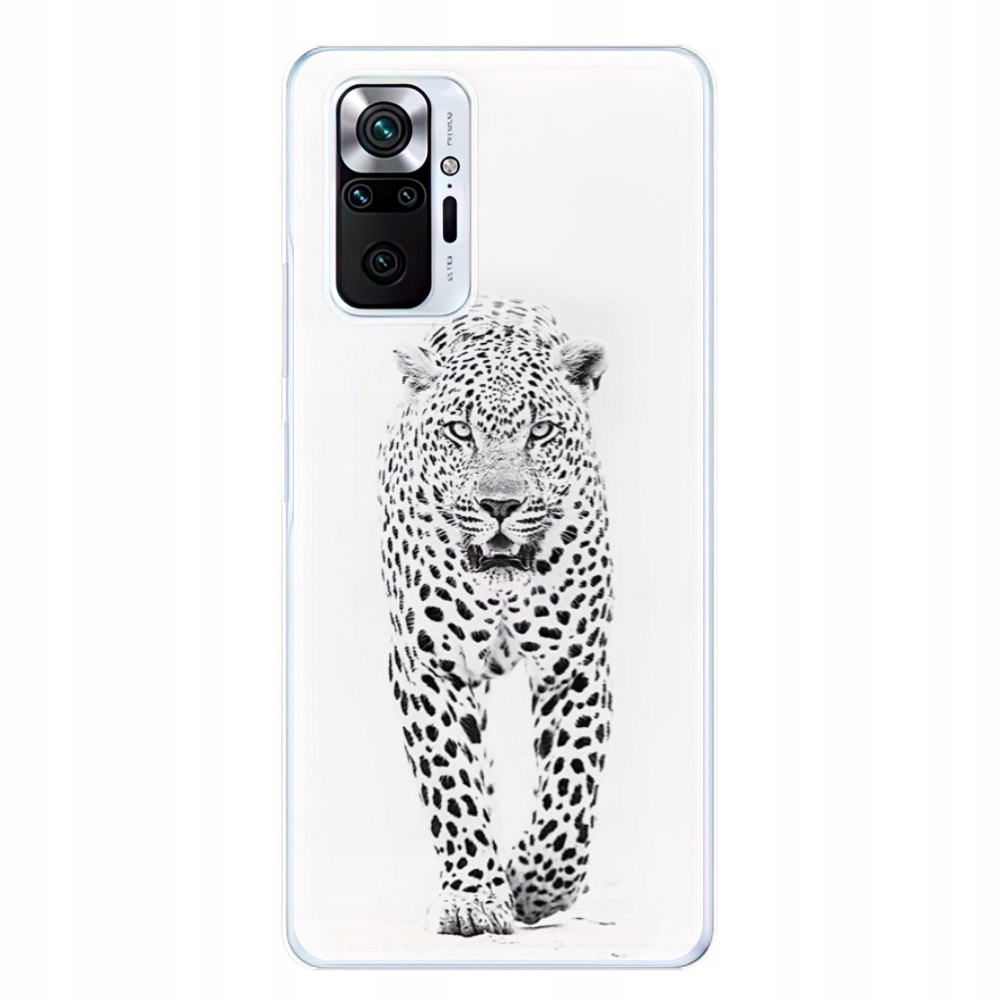 Silikonowe etui iSaprio White Jaguar do Xiaomi Redmi Note 10 Pro