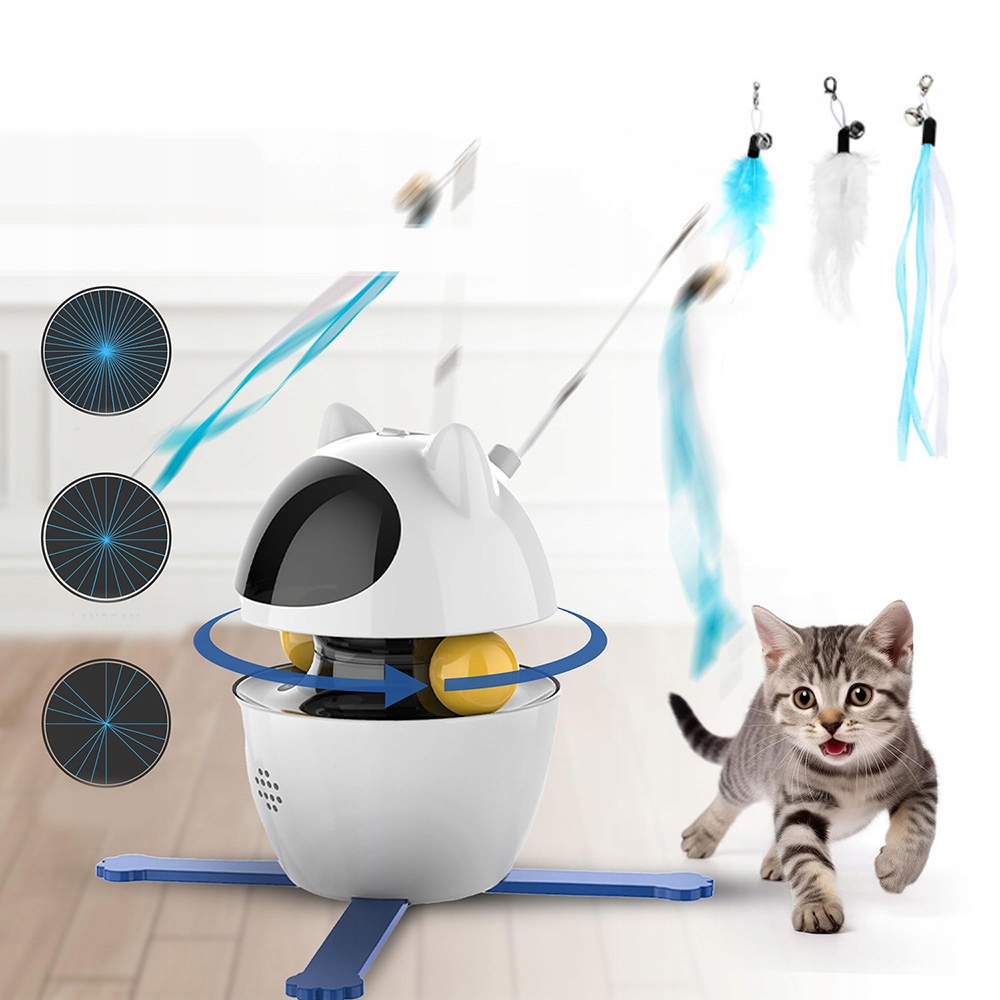 Levně Interaktivní Hračka Pro Kočky Peřím A Laserem pro roboty