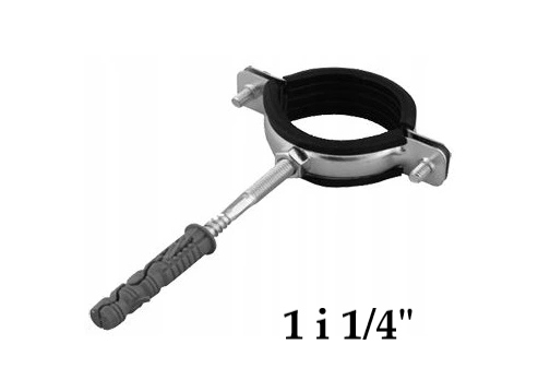 

Obejma Metalowa Uchwyt z gumą 1 i 1/4" Ø40