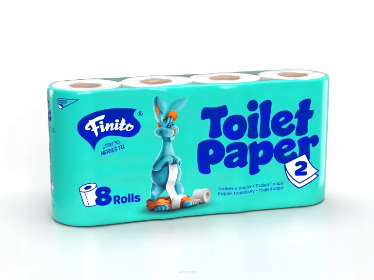 Finito toaletní papír bez vůně, 8 rolí, 2vrstvý