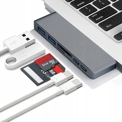 

Adapter 7w1 Hub Usb-c Hdmi 4K Sd Macbook Pro Air