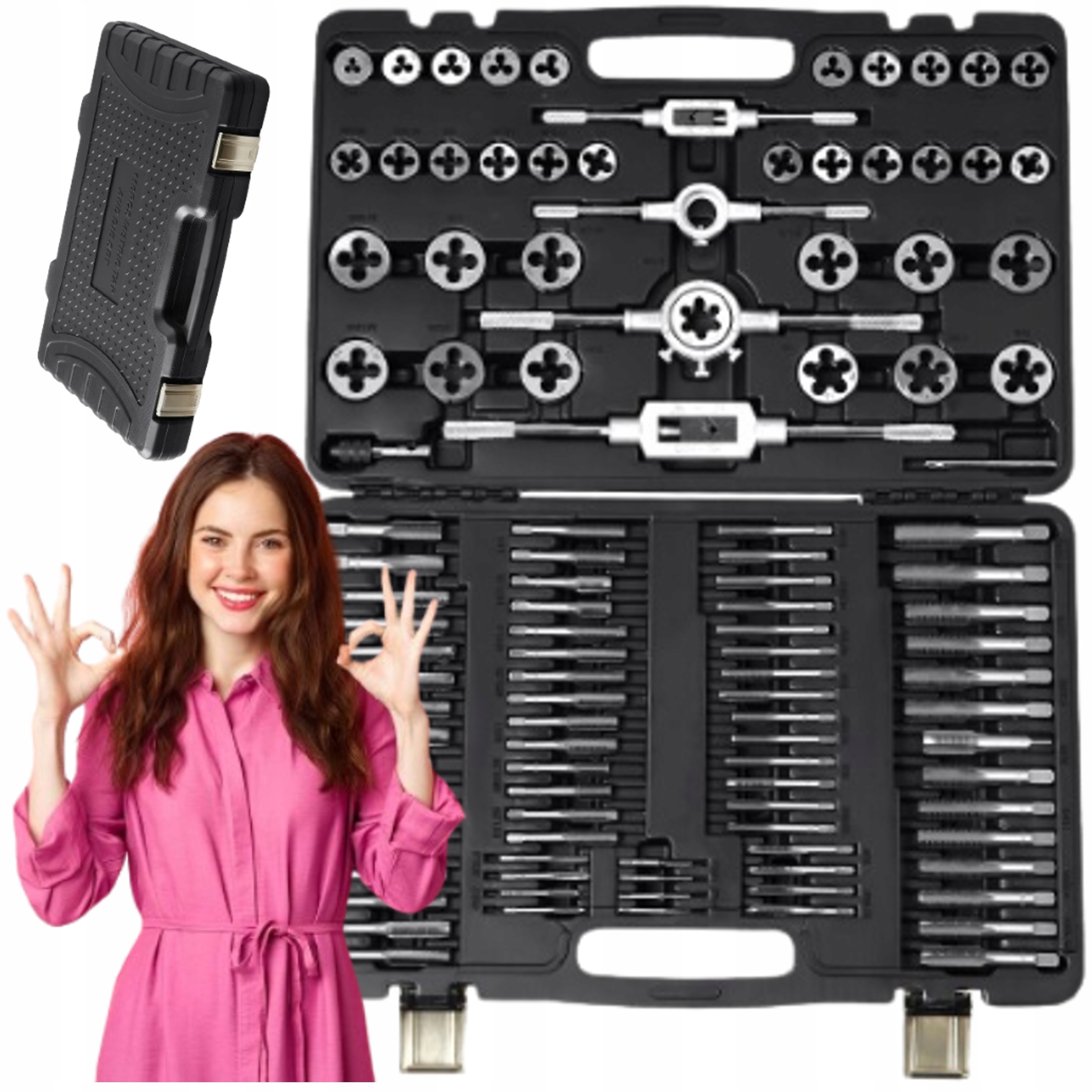 Sada závitníků 110 ks Velké odolné závitníky Profesionální m2