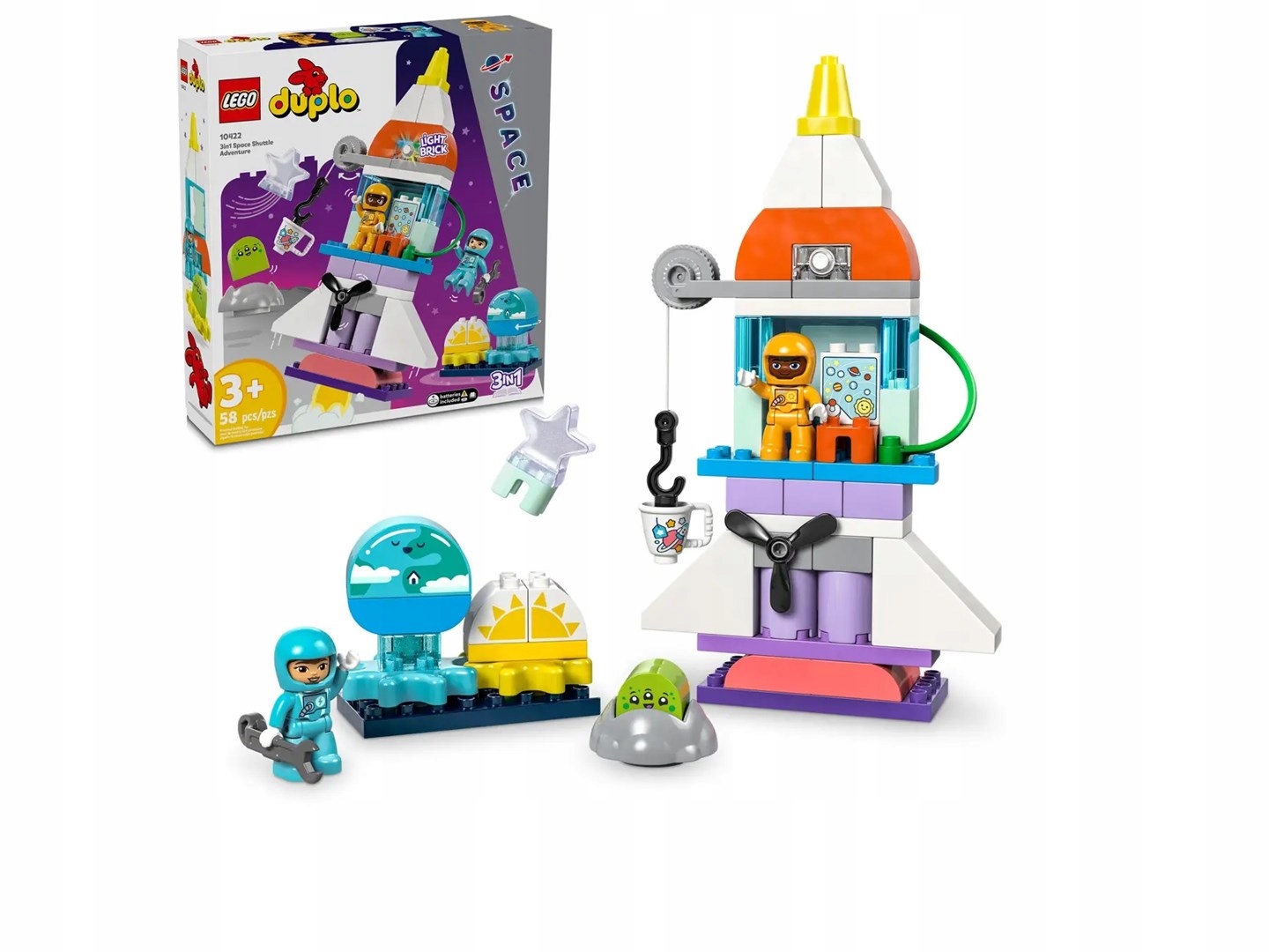 Lego Duplo 10422 Przygoda w promie kosmicznym 3 w 1