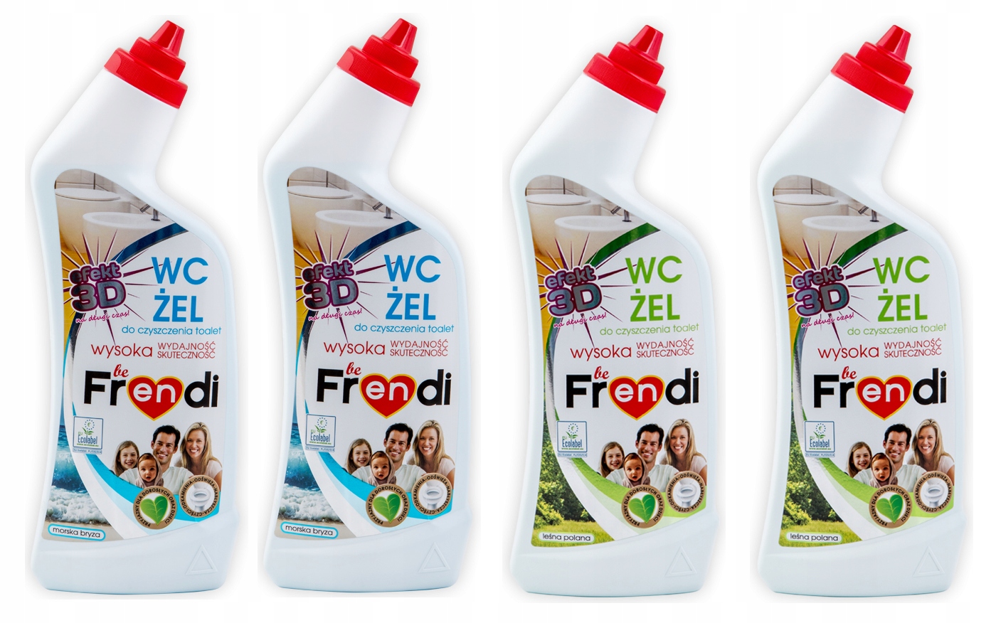 

BeFrendi Eco Żel do Wc 4 x 750ml leśny/morski