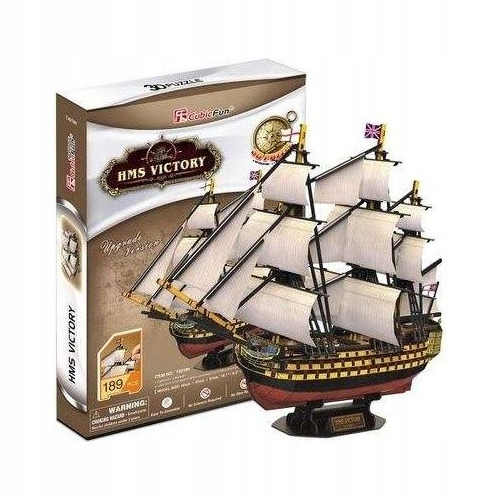 Puzzle 3D CUBIC FUN Statki Żaglowiec HMS Victory T4019H (189 elementów)