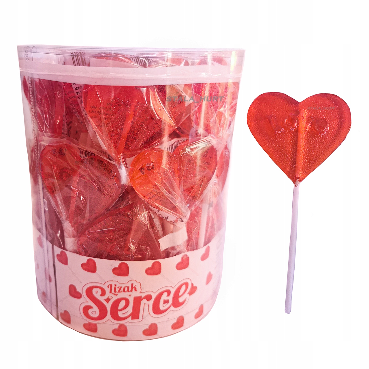 Lizak Serce Walentynki 18g x 80 szt