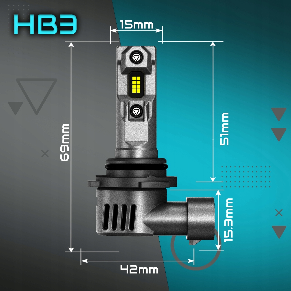 ŻARÓWKI LED HB3 QERK 1 DO 1 WIĘCEJ ŚWIATŁA CAN RETROFIT IDEALNIE DOPASOWANE Numer katalogowy części QERK Q11 - HB3 9005 1 DO 1 MOCNE CANBUS PLUG AND PLAY CANBUS BEZ ADAPTERÓW DOPASOWANE
