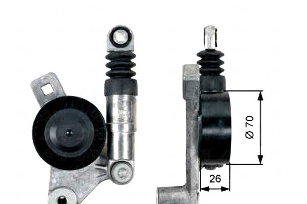 GATES ROLKA NAPINACZA PASKA KLINOWEGO CR366 E2Y861 Producent części Gates