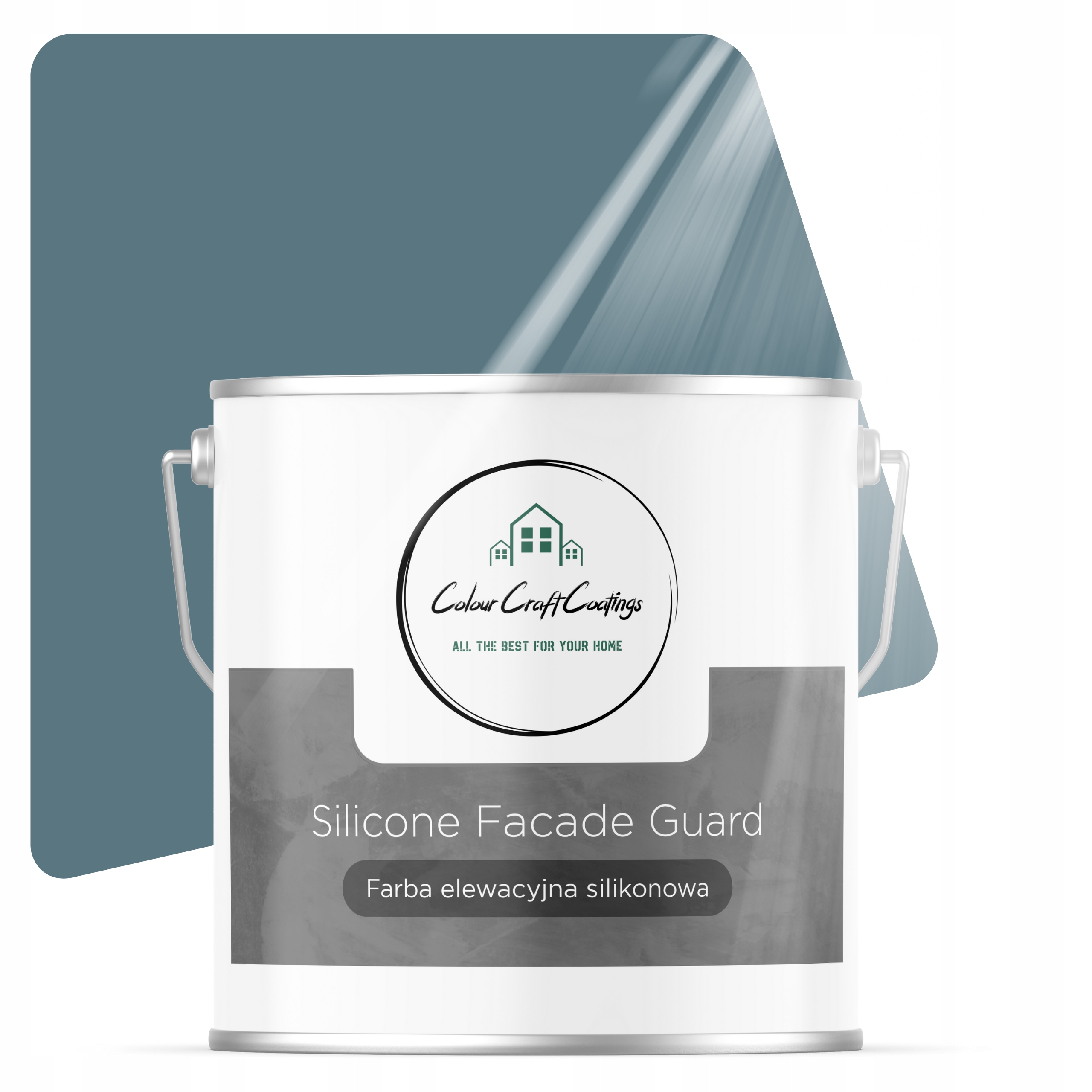 Fasádna Farba Fasádna Silikónová Vonkajšia Modrá Tmavá 5 L F136