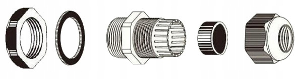 DŁAWIK KABLOWY DŁAWNICA KABLOWA PG 36 szara B.10.00036 IP68 1szt. EAN (GTIN) 5903792940088