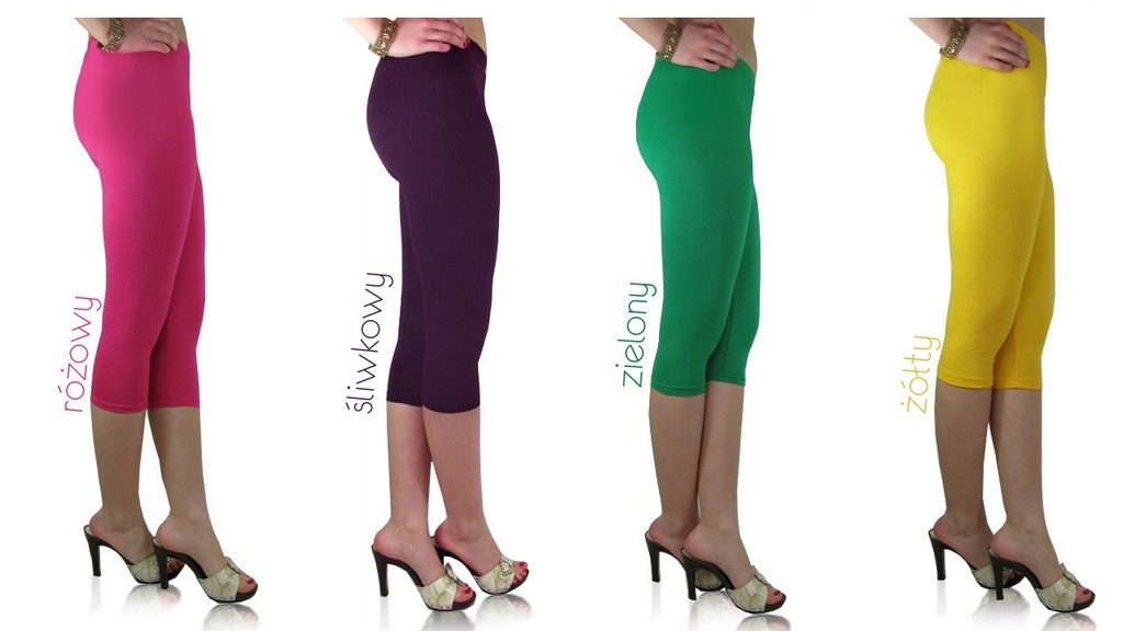 LEGGINSY GETRY POLSKIE BAWEŁNA+LYC. 3/4 roz. XXL Marka bez marki