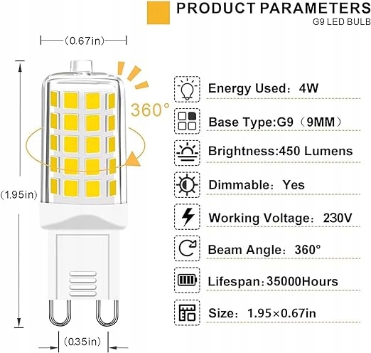 Żarówki LED GOHDLAMP G9 Kod producenta G9
