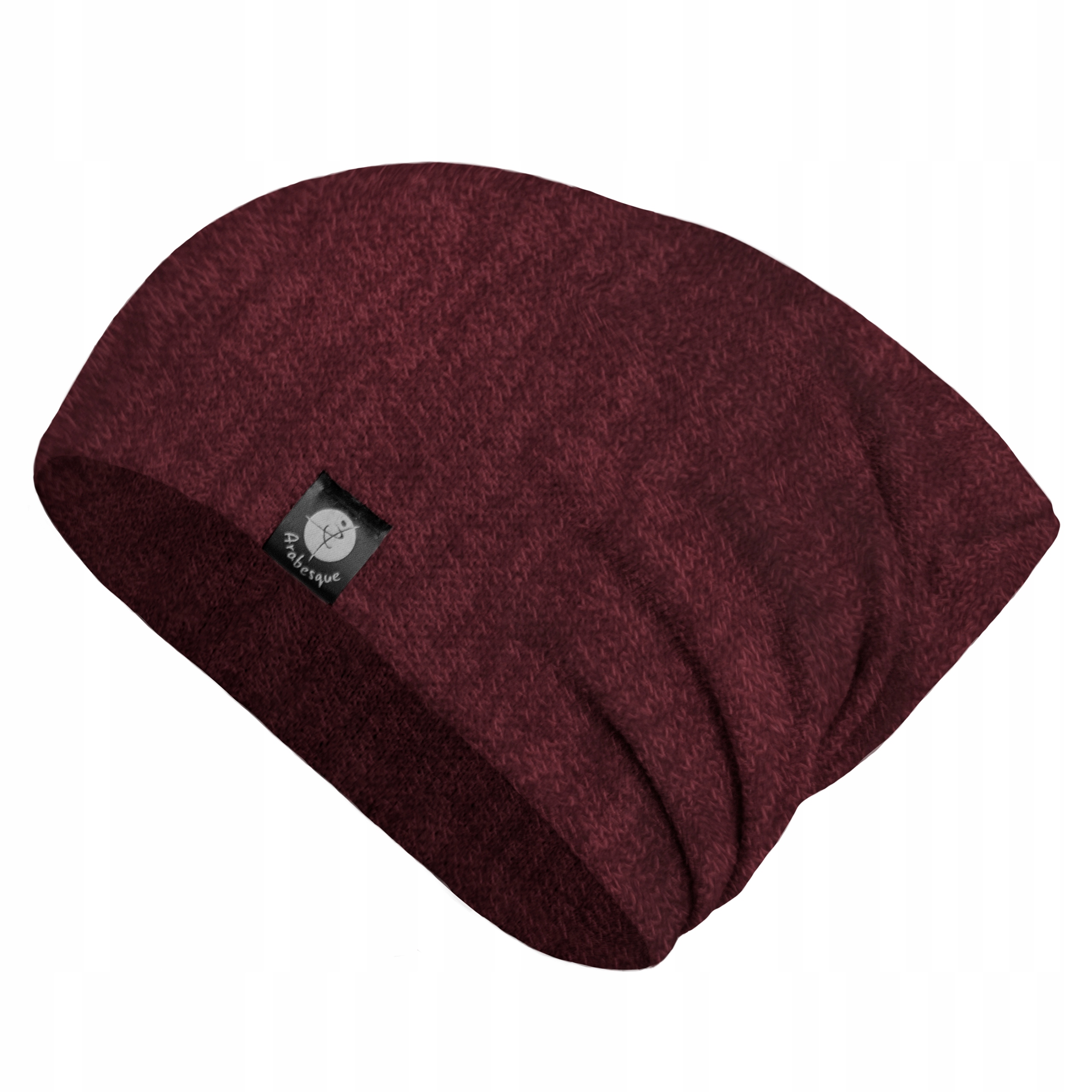 

Damska czapka typu beanie smerf zimowa bordo r. M