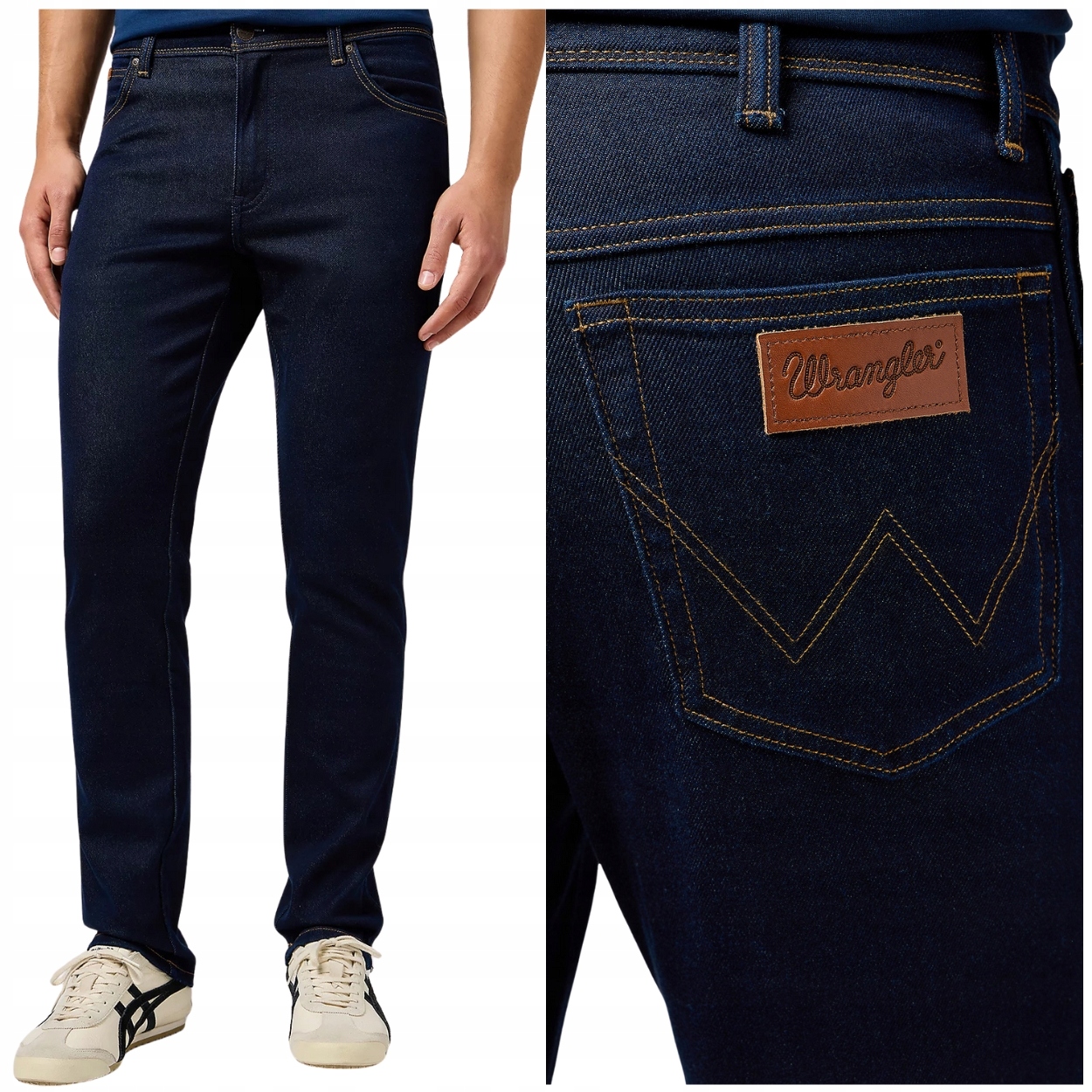 Wrangler Texas Slim Moonlight Rinse Epic Soft džínové kalhoty W48 L34