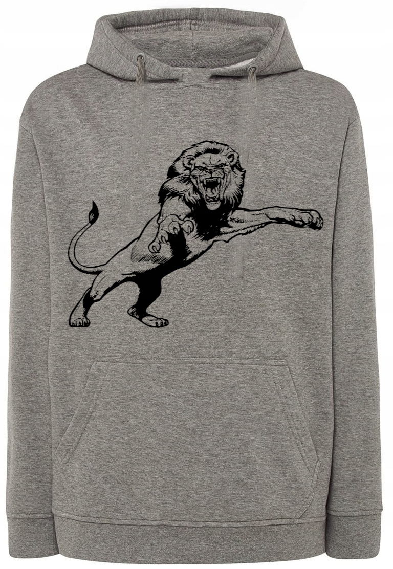 Pánská mikina s hrozivým potiskem Lev Skok r.XL