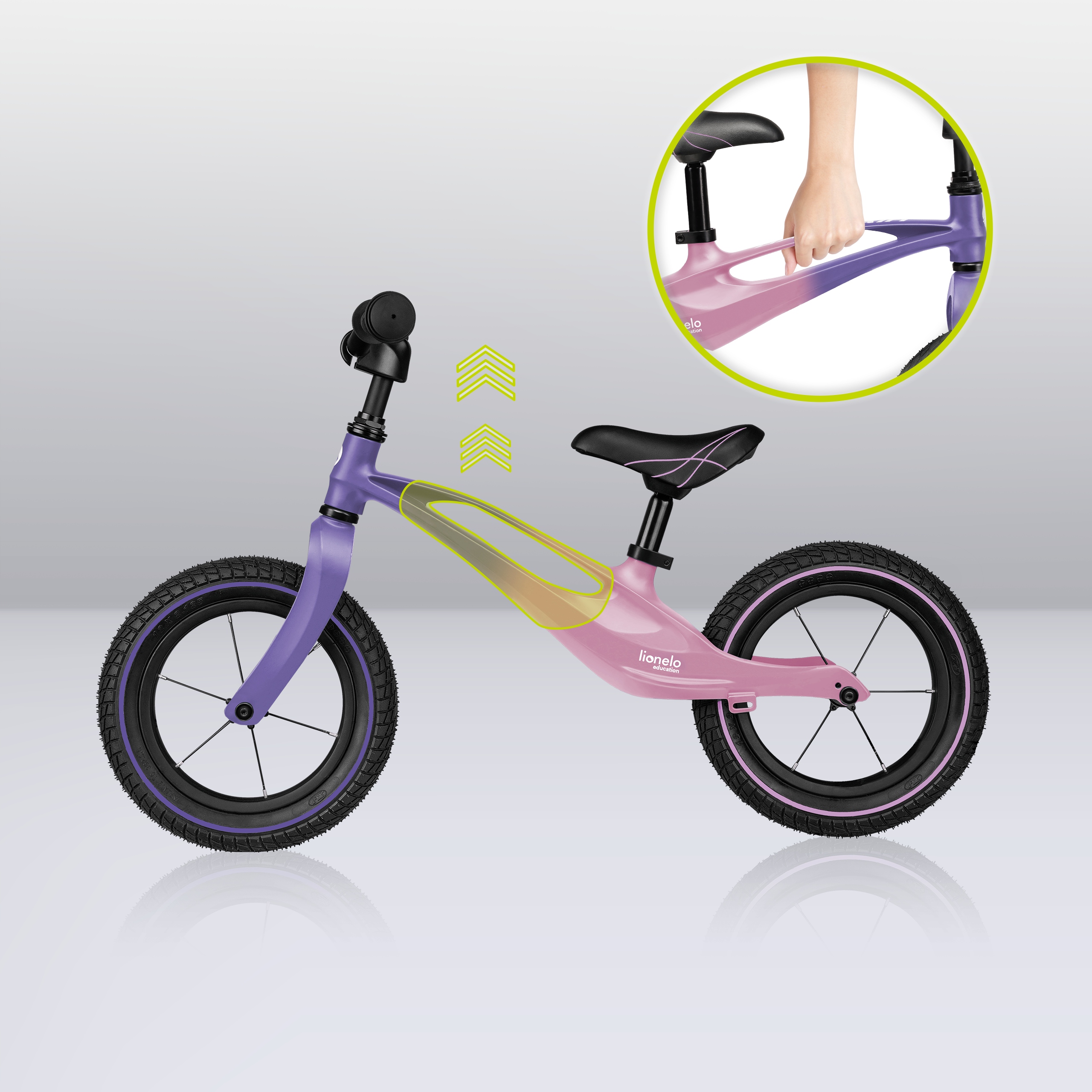 Rowerek biegowy MAGNEZOWY Lionelo Bart AIR 12'' Rama Stalowa