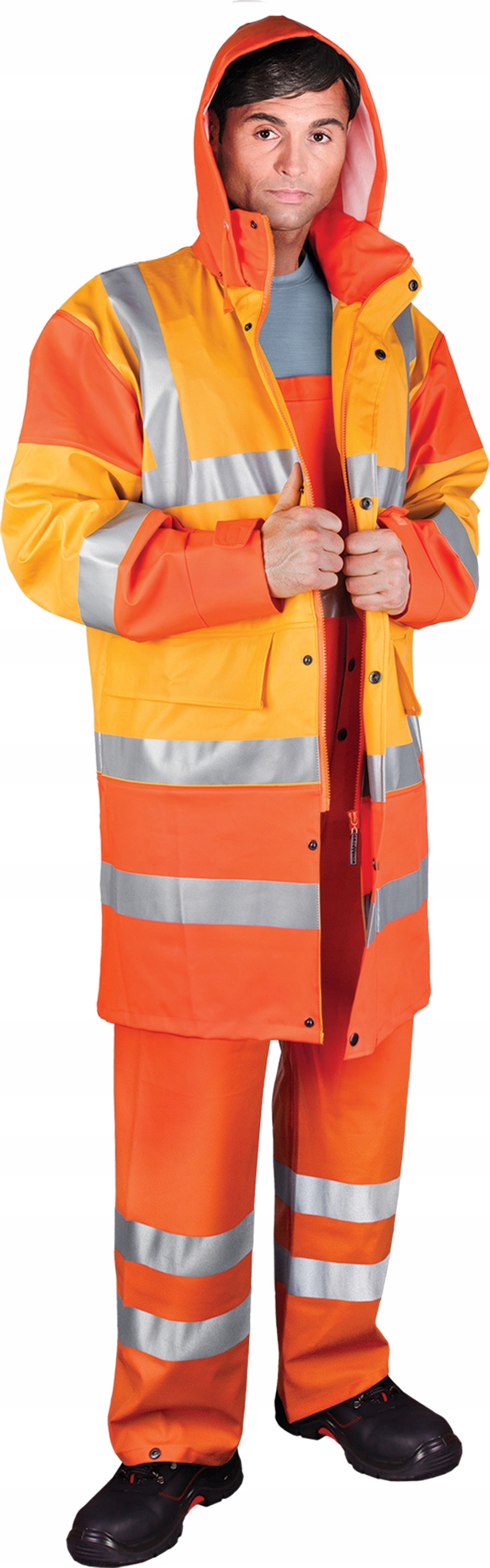

Płaszcz przeciwdeszczowy z kapturem Dpu-str r. XL
