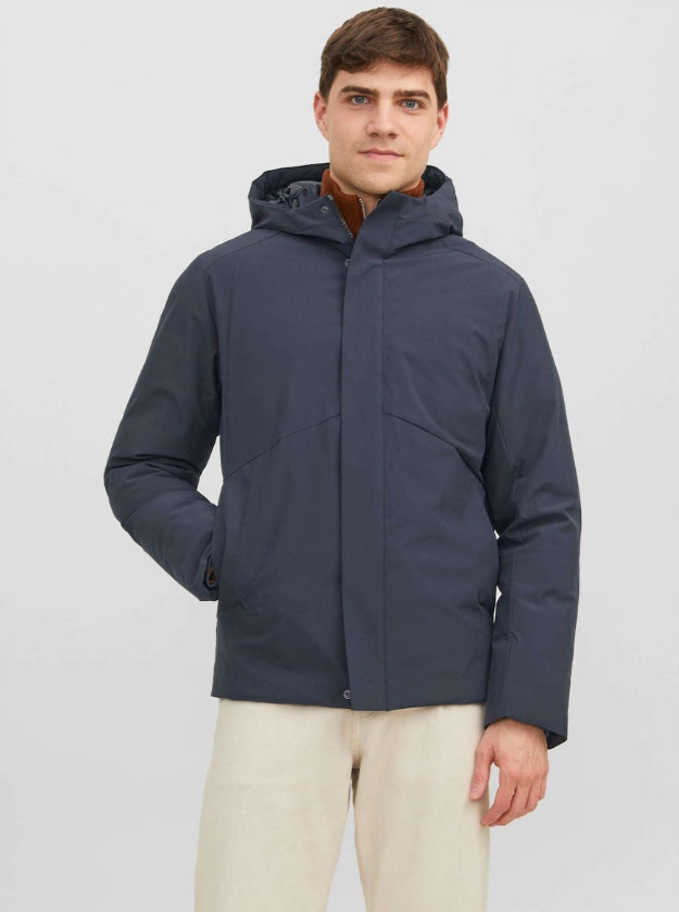 Jack And Jones Tmavě Modrá Bunda S Kapucí A Zateplením, Velikost XL 6FA