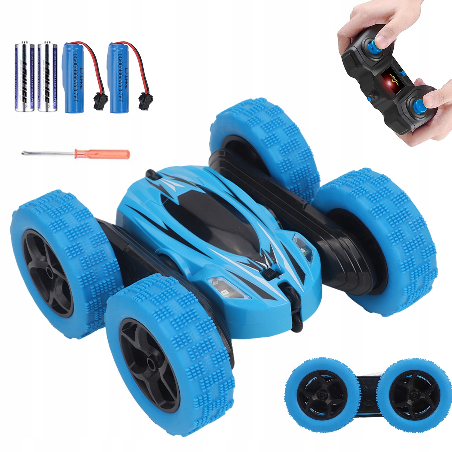 Dálkově Ovládané Kaskadérské Auto Dvojitou Stranou 360 Stupňů 4WD Led