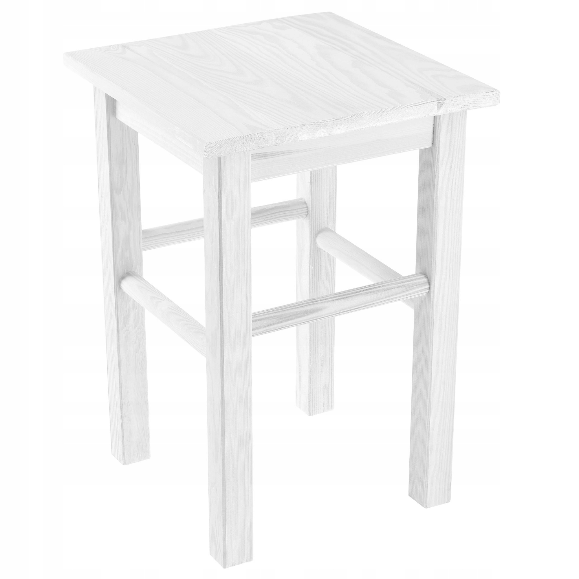 Dřevěná Stolička Kuchyňská Stolička Židle 44 cm Pevná Bílá