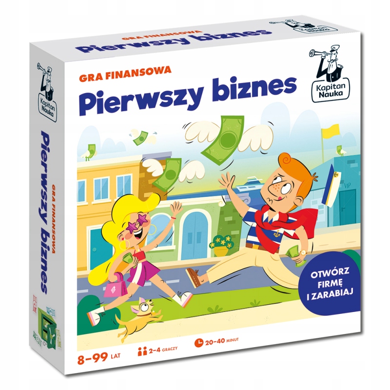Pierwszy biznes. Gra finansowa Planszowa Rodzinna Dla Dzieci Kapitan Nauka