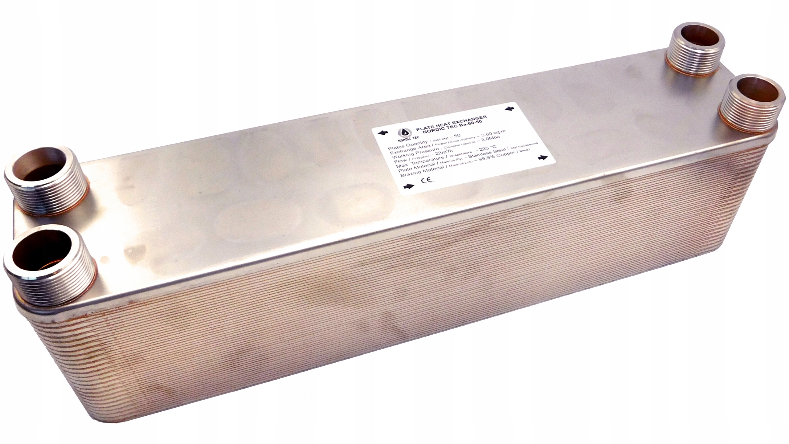 30-deskový výměník tepla Nordic 140 kW 1 1/4'