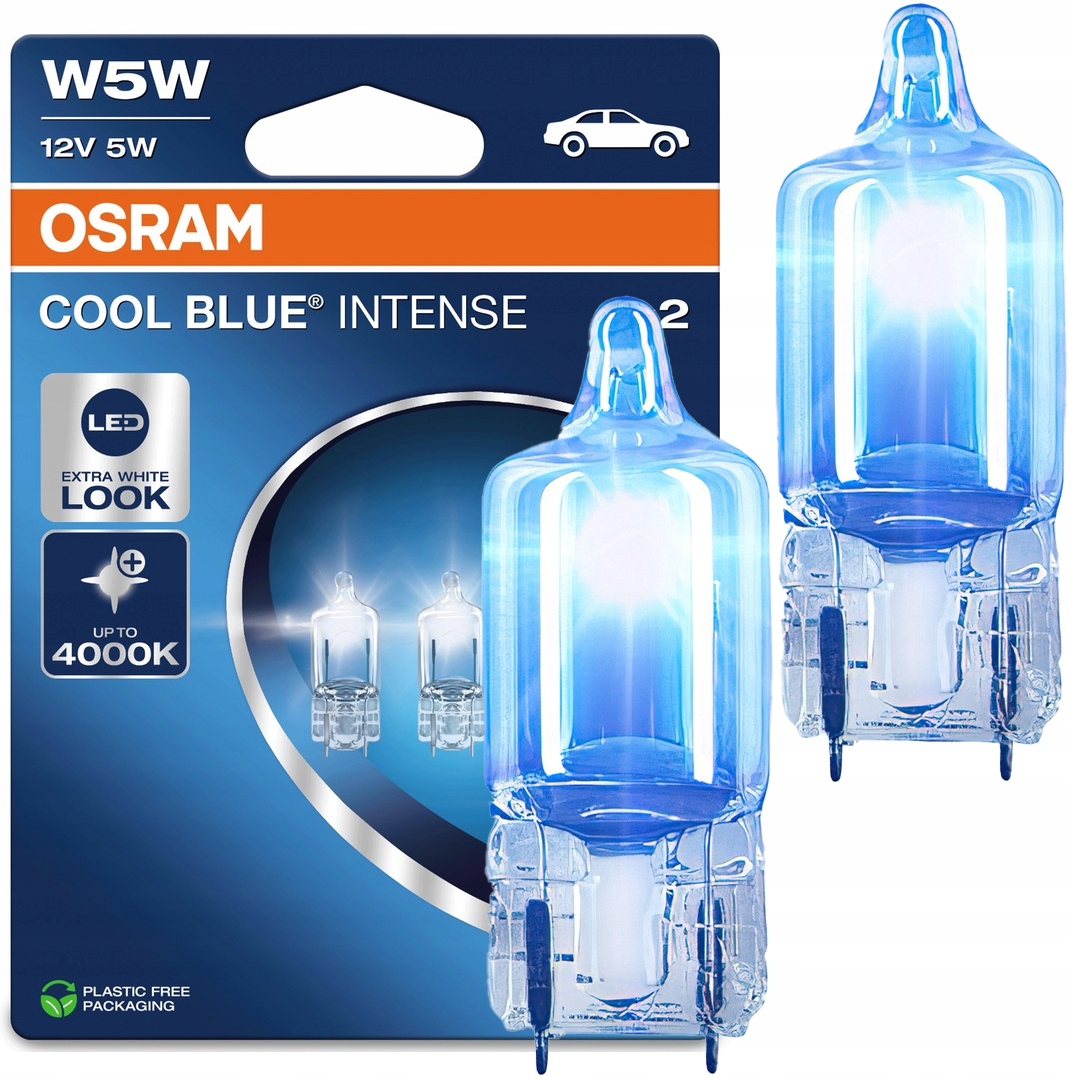 Żarówki W5W Osram Cool Blue Intense 12V 5W T10 5W5 White Look Xenon 4000K