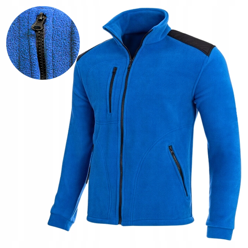 Polar Męski roboczy bluza męska niebieska polarowa Ciepła Wzmocniona