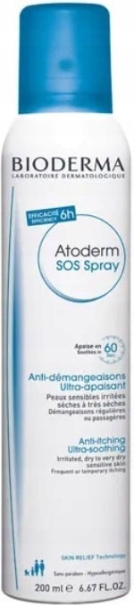 Bioderma Atoderm Sos spray łagodzący swędzenie skóry 200 ml