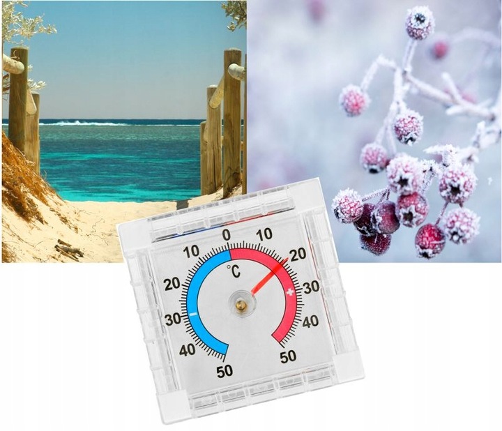 TERMOMETR ZEWNĘTRZNY ZAOKIENNY PRZYKLEJANY SAMOPRZYLEPNY Marka Vision Group