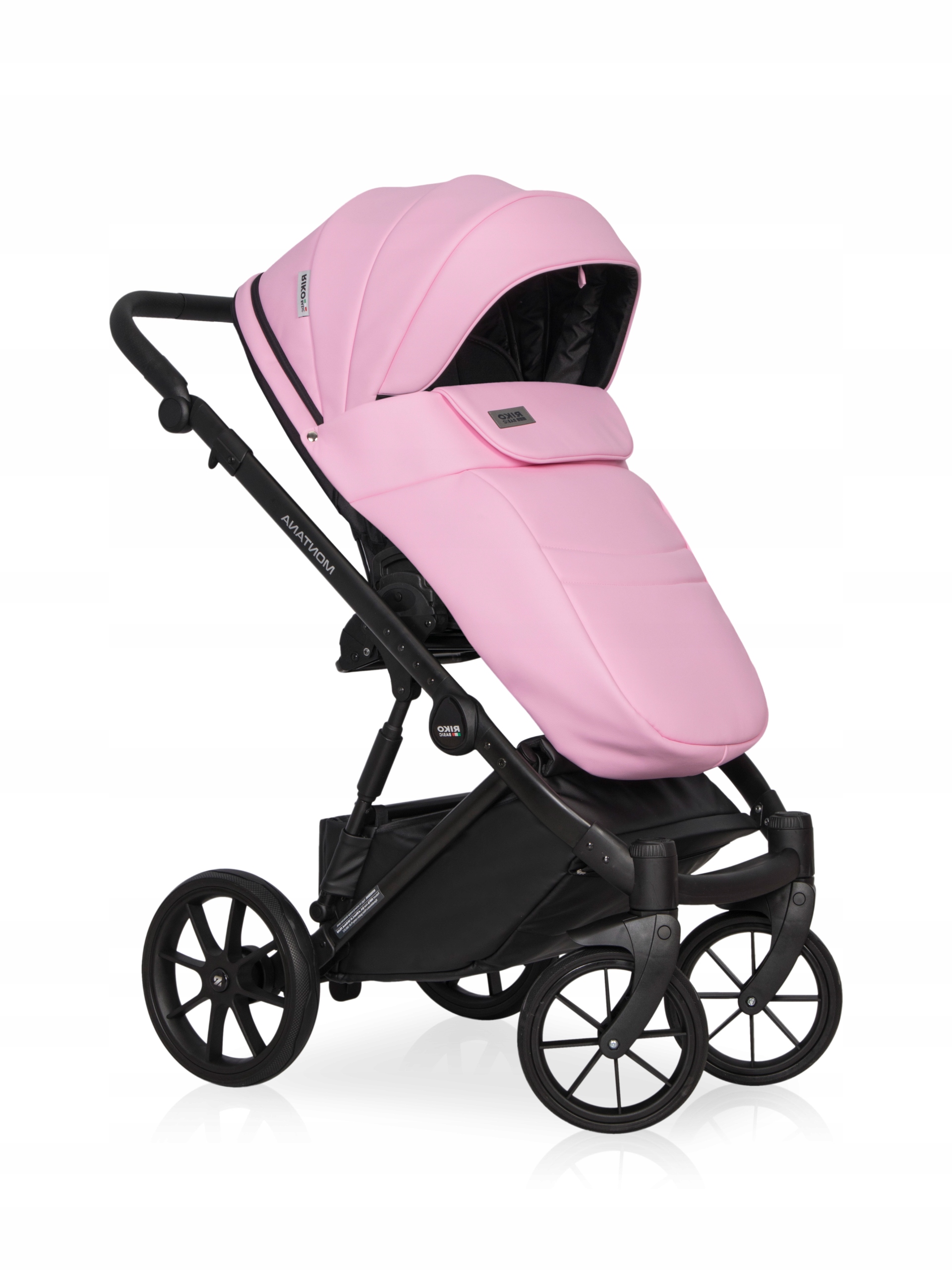 RIKO BASIC MONTANA ECCO WÓZEK DZIECIĘCY 3W1 - KOLOR 14 CANDY Z ADAPTERAMI Liczba kół 4