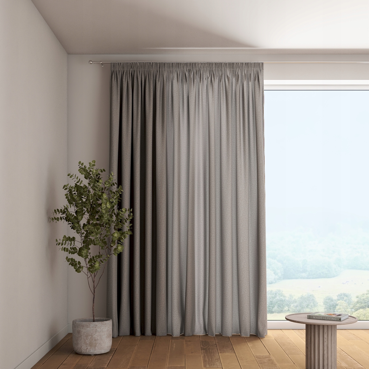 Dekoria Závěs na řasící pásce, 1 ks, 130 x 260 cm, černá