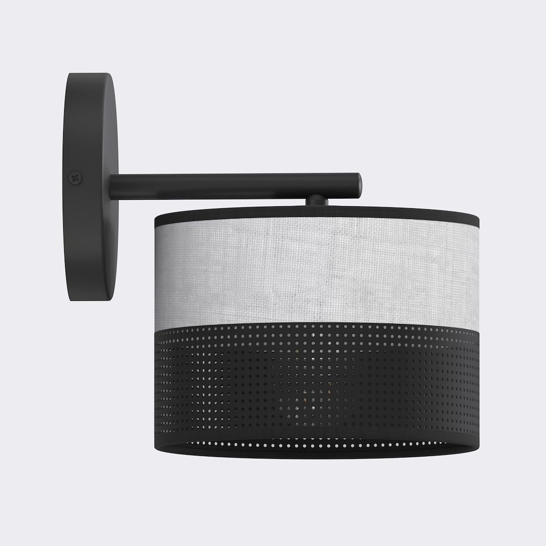 Nástenné svietidlo Karbon K1 Cylindrické Led E27, matná čierna oceľ, 20 x 24 cm