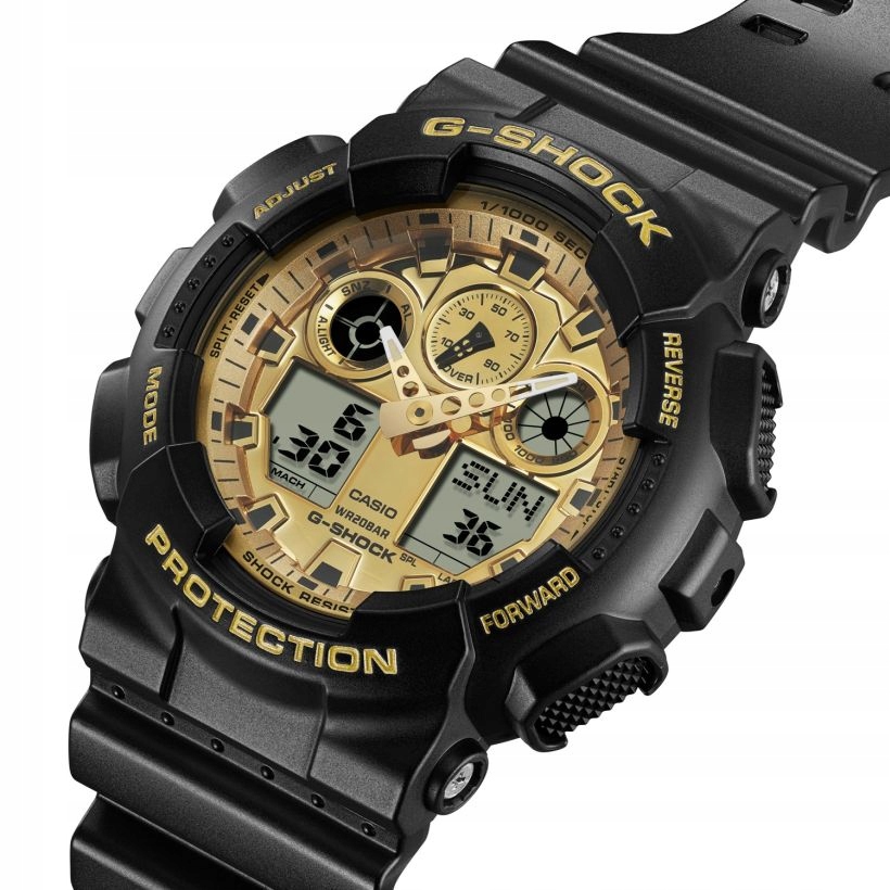 Sportovní Pánské Hodinky Multifunkční Casio G-shock GA-100GGB-1A9ER WR200
