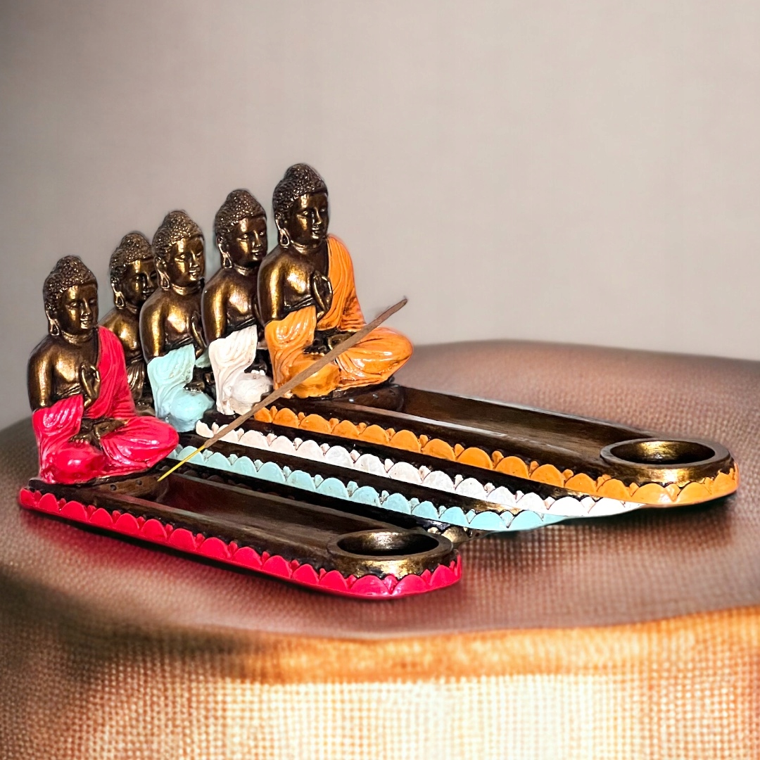 PODSTAWKA NA KADZIDŁA FIGURKA BUDDY ŻYWICA PREZENT Materiał inny