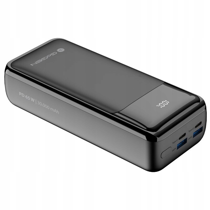 GoGEN PB300002B Powerbank 30000mAh, Usb-c Pd 65W, Qc 22,5W, LCD