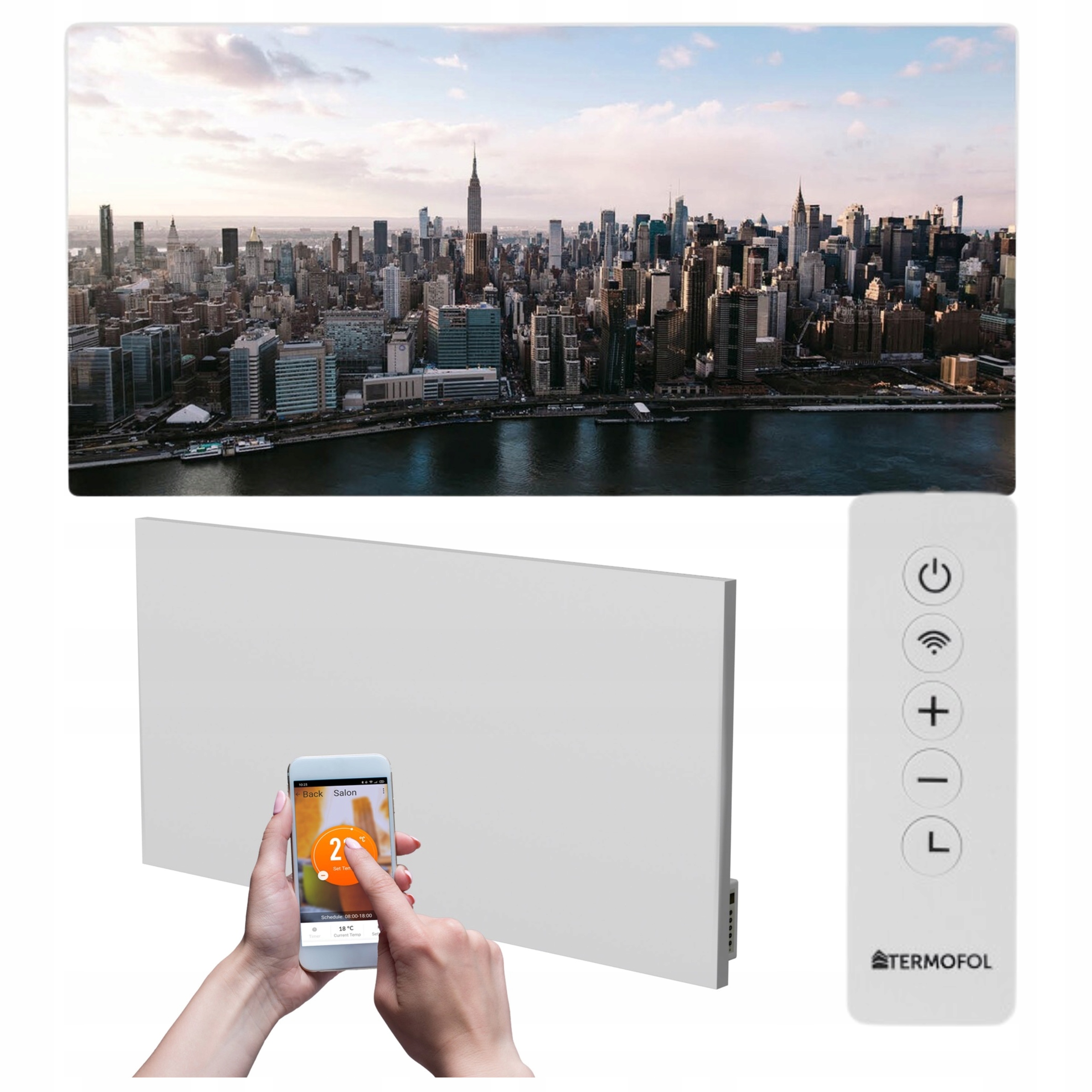 Infračervený obrazový ohrievač 700 W 120 x 60 cm WiFi