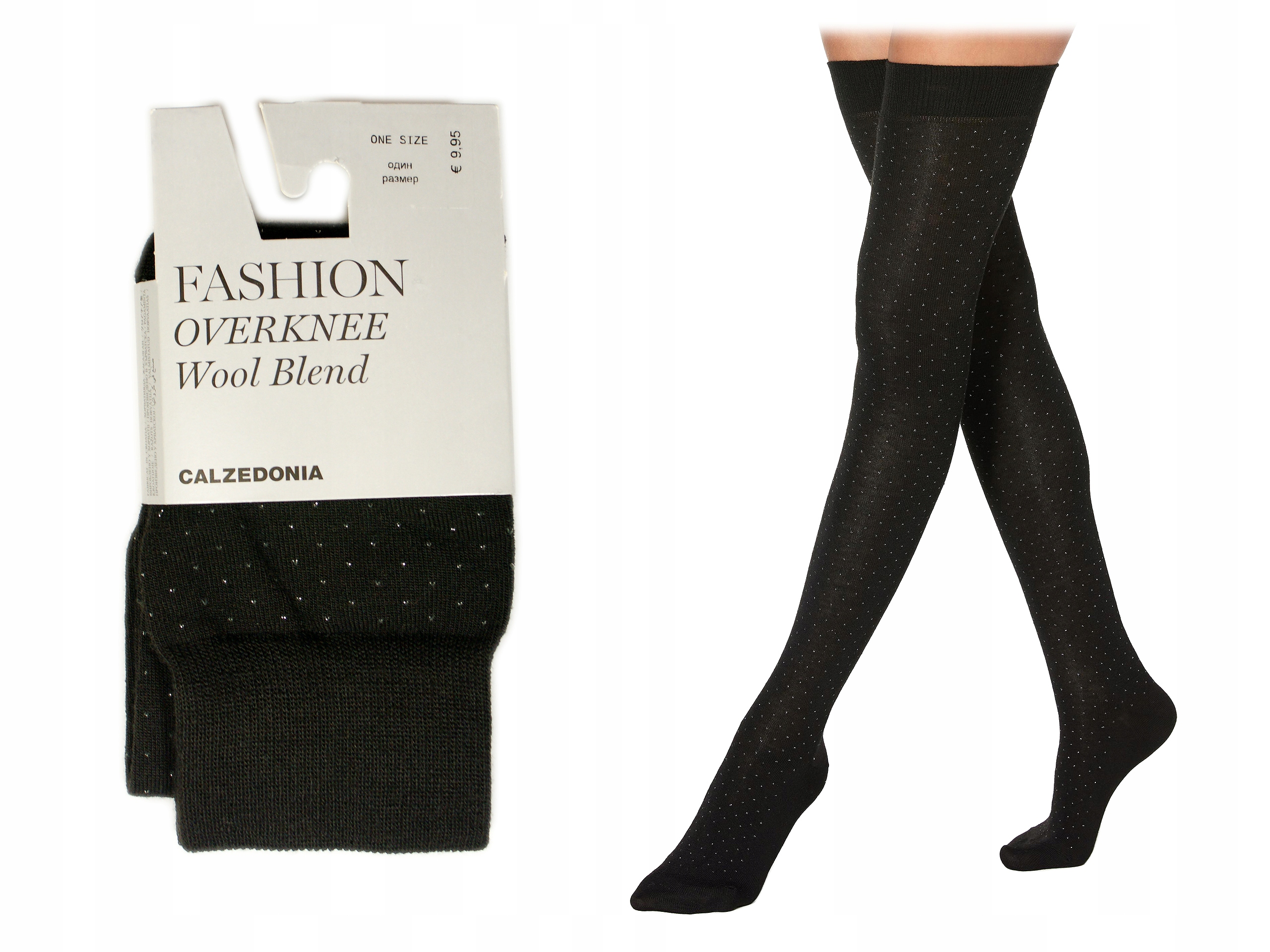 

Calzedonia zakolanówki czarne z wełną