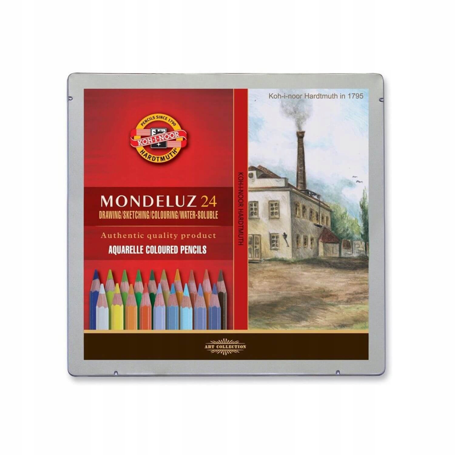 Pastelky akvarel. Koh-I-Noor Mondeluz 24 kol. země.