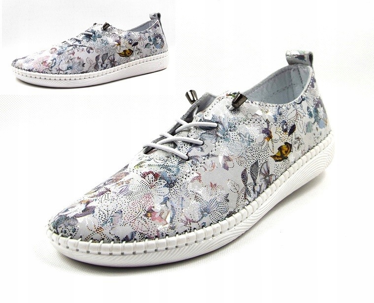 T.Sokolski polobotky šněrovací s květinami, velikost vel